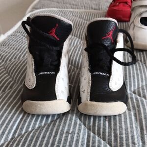 Jordan Kids Black and White Shoes